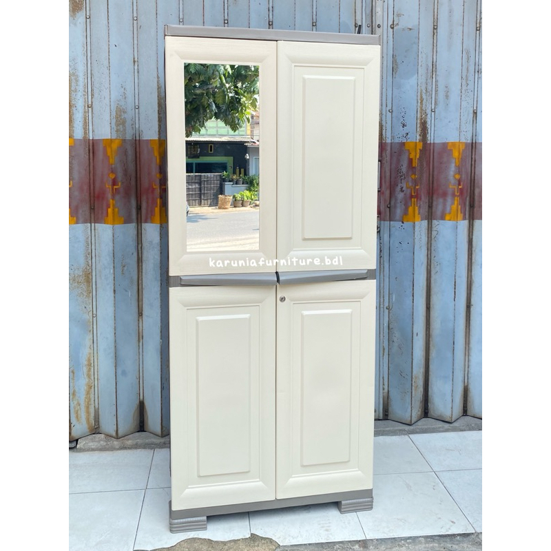 LEMARI PAKAIAN OLYMPLAST 2 PINTU | LEMARI PLASTIK GANTUNG SUSUN