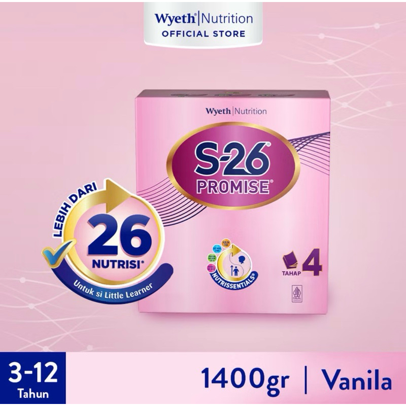 

S26 Promise Tahap 4 Vanila 1400gr Susu Bubuk Untuk Anak Usia 3-12 Tahun