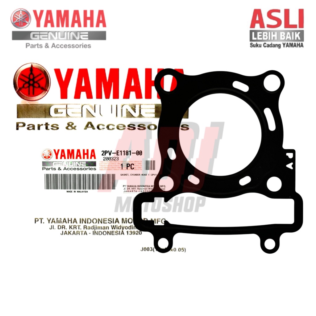 PAKING PACKING HEAD GASKET CYLINDER BLOK DEKSEL 2PV MXKING 150 R15 V2 2016 VIXION NEW 150 LED (BK8) 