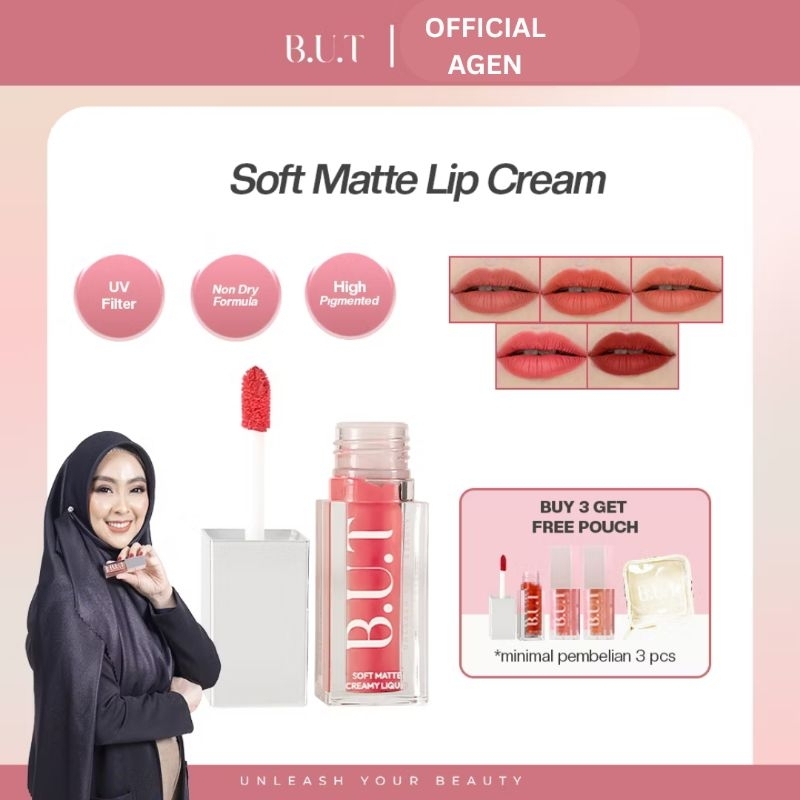 (COD) BUT Lip Cream By Shindy Putri Terbaru Aman Bumil Busui Bpom Tahan Air Melembabkan Bibir dan Me