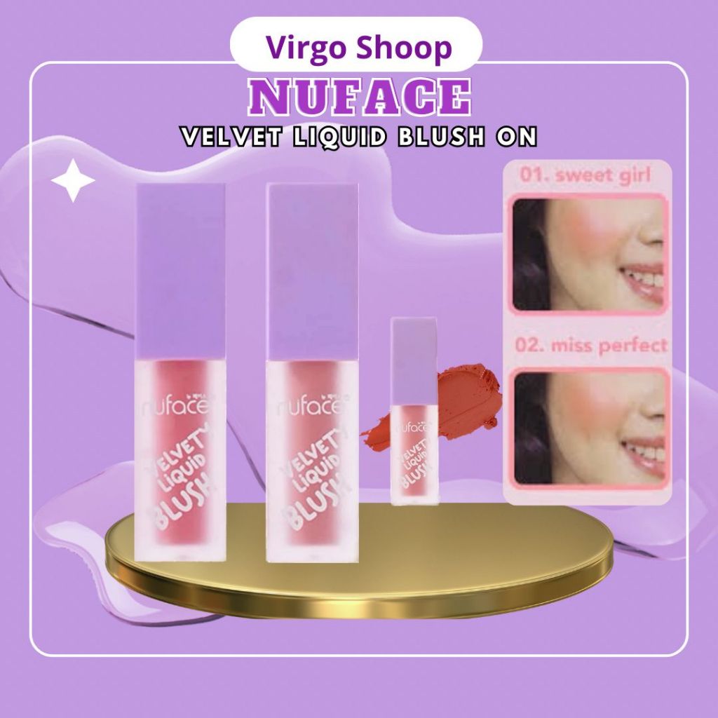 ❤️VIRGO❤️ Nuface Velvety Liquid Blush - Blush On Cair - Nuface Creamy Liquid Blush On - Virgo Shoop