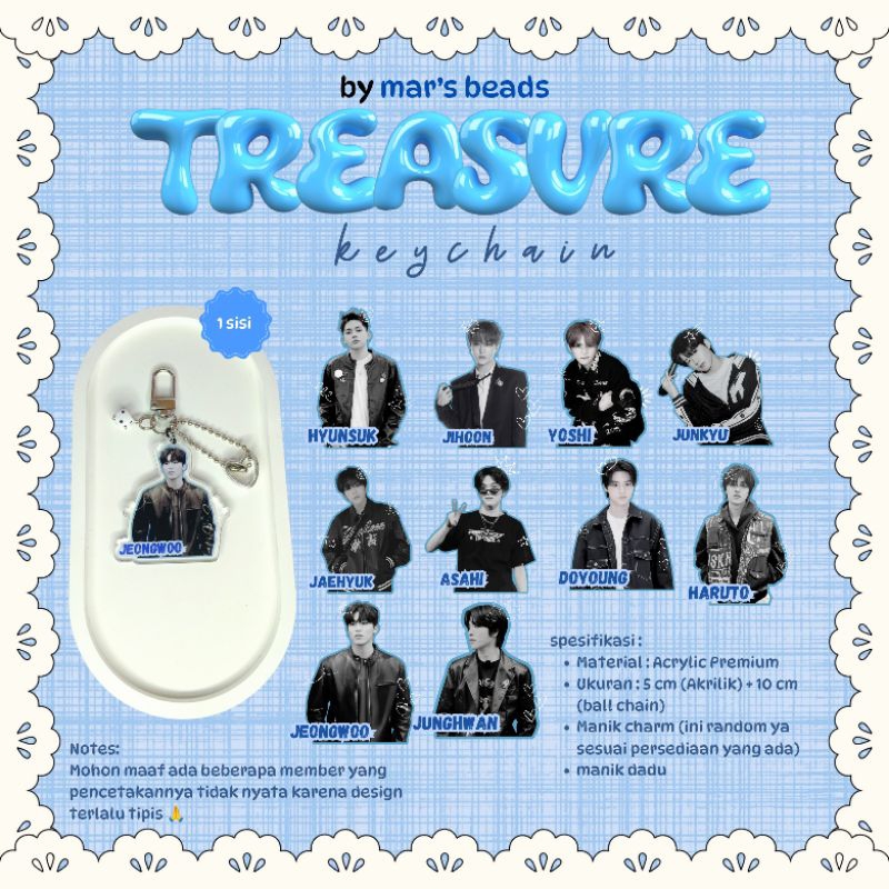 KEYCHAIN KPOP TREASURE | Gantungan tas, kunci, dll
