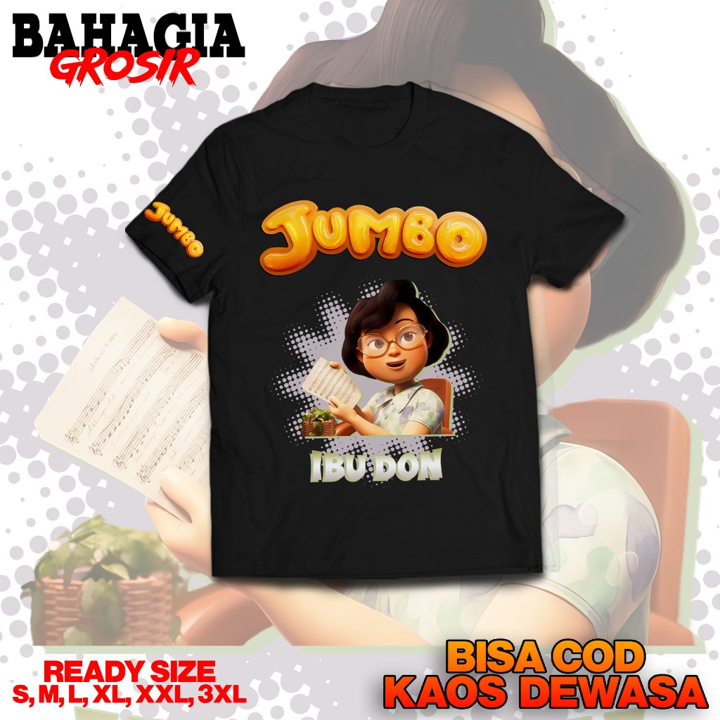 BAJU DEWASA - KAOS FILM JUMBO KARAKTER IBU DON VIRAL- TSHIRT DISTRO PREMIUM LENGAN PENDEK - BISA COD
