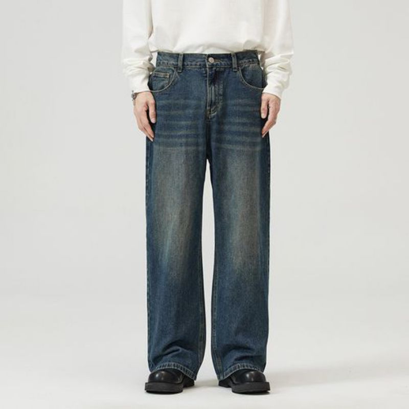Celana Baggy Jeans Pria Celana Jeans Loose Pants Gombrong Pria.