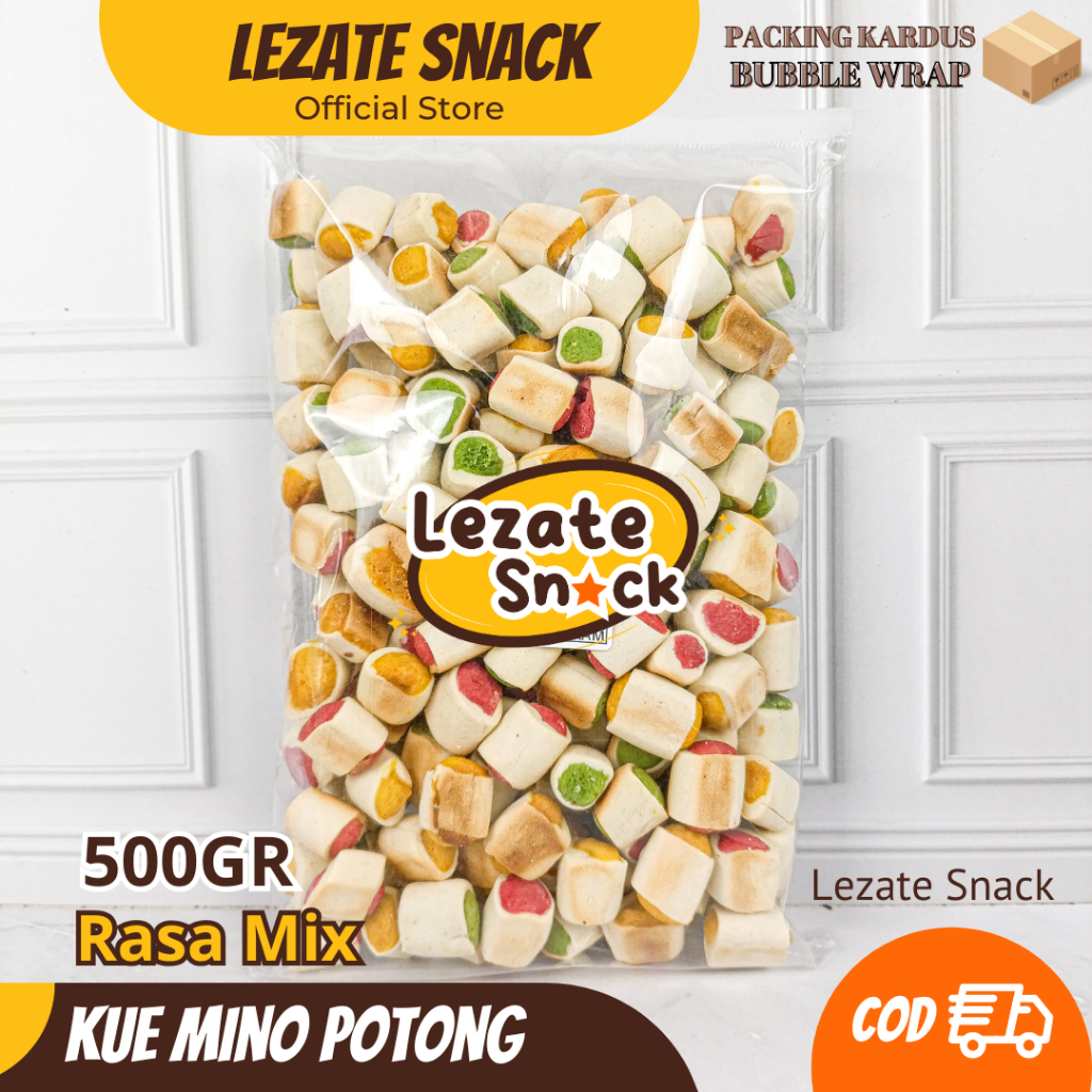 

Nopia Potong Mix 1KG Kiloan Murah Kue Mino Potong Murah Enak Lezat / Kue Mino Nopia Cemilan Jadul Rasa Campur Gula Jawa SEDAP SNACK