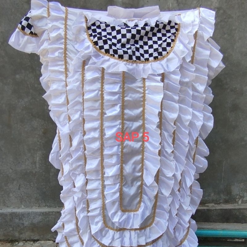 Kemul Barongan Rampak Sap 5 / Dewasa / Warna Putih / Rampak Barong Lampung