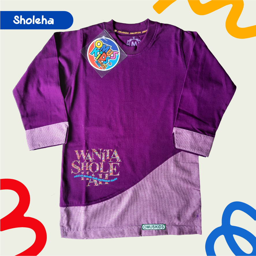 OMUSKIDS Kaos Muslimah Anak Wanita Sholehah Adalah Sebaik-Baik Perhiasan Dunia – Baju Anak Perempuan