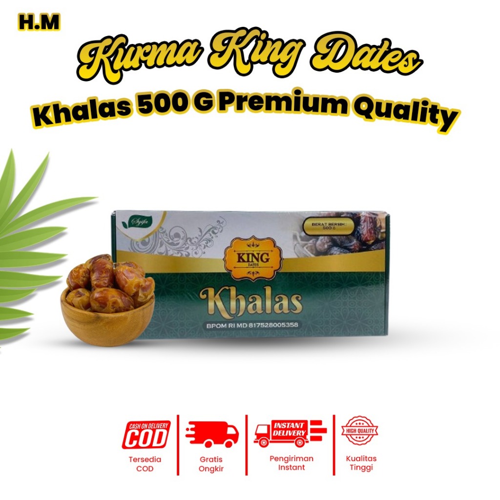 

Kurma Khalas King 500 gram Dates Khalas Kurma Super Food Kurma Premium Kemasan Box