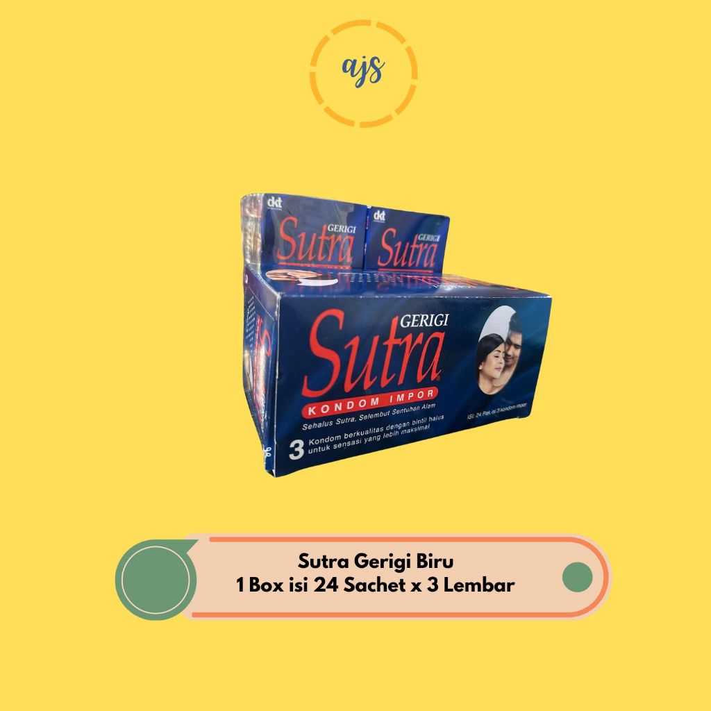 Privasi Terjaga Sutra Gerigi Biru 1 Box isi 24 Sachet x 3 Lembar