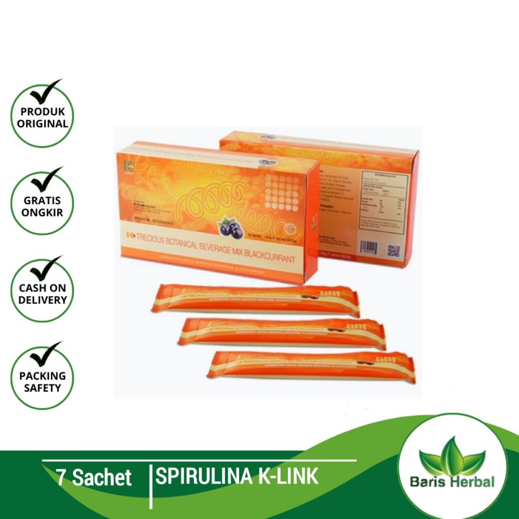Spirulina Klink Trecious Beverage Mix Blackcurrant | Minuman Konsentrat Spirulina