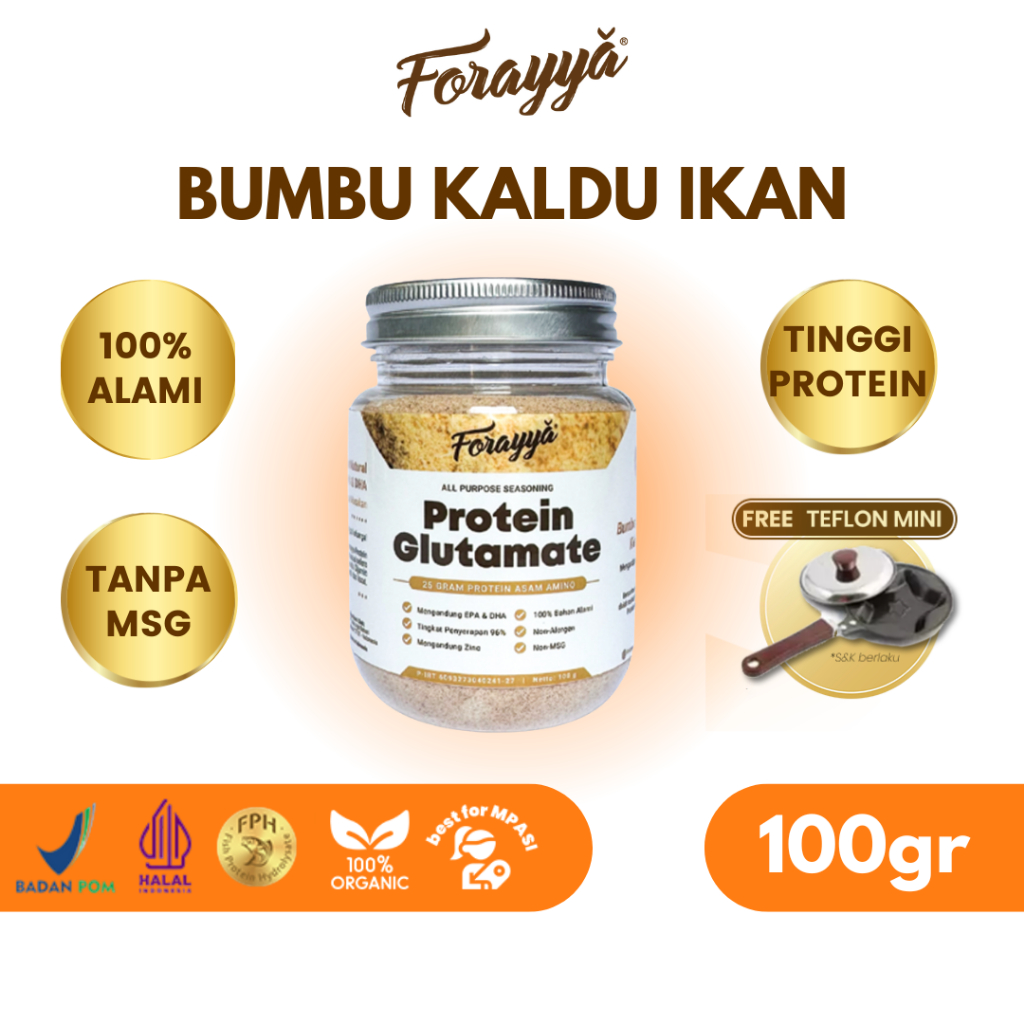 

Bumbu Kaldu Ikan 100g - Protein Glutamate Bumbu Serbaguna Instan MPASI Non MSG Alami Tinggi Protein