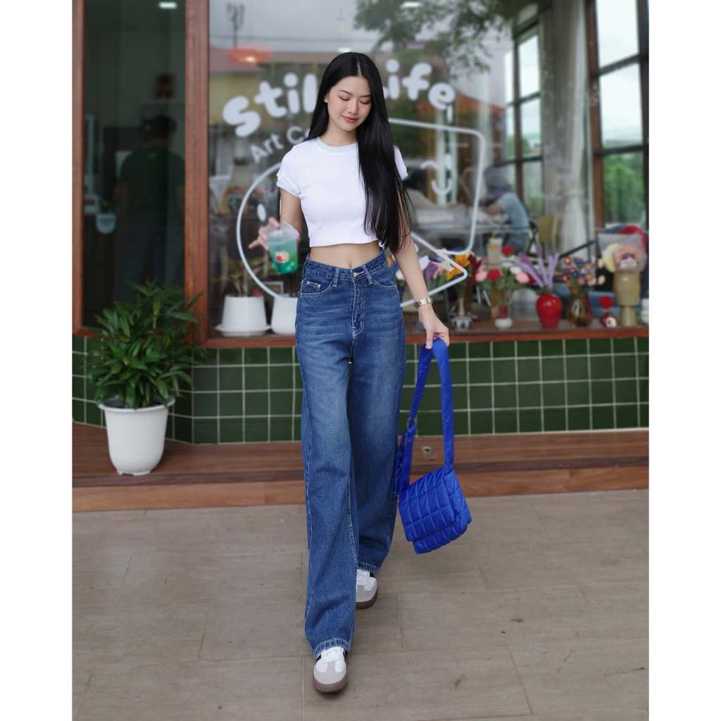 BANIOKO - Cempaka Baggy jeans - Baggy jeans Premium Viral - Celana Jeans Wanita