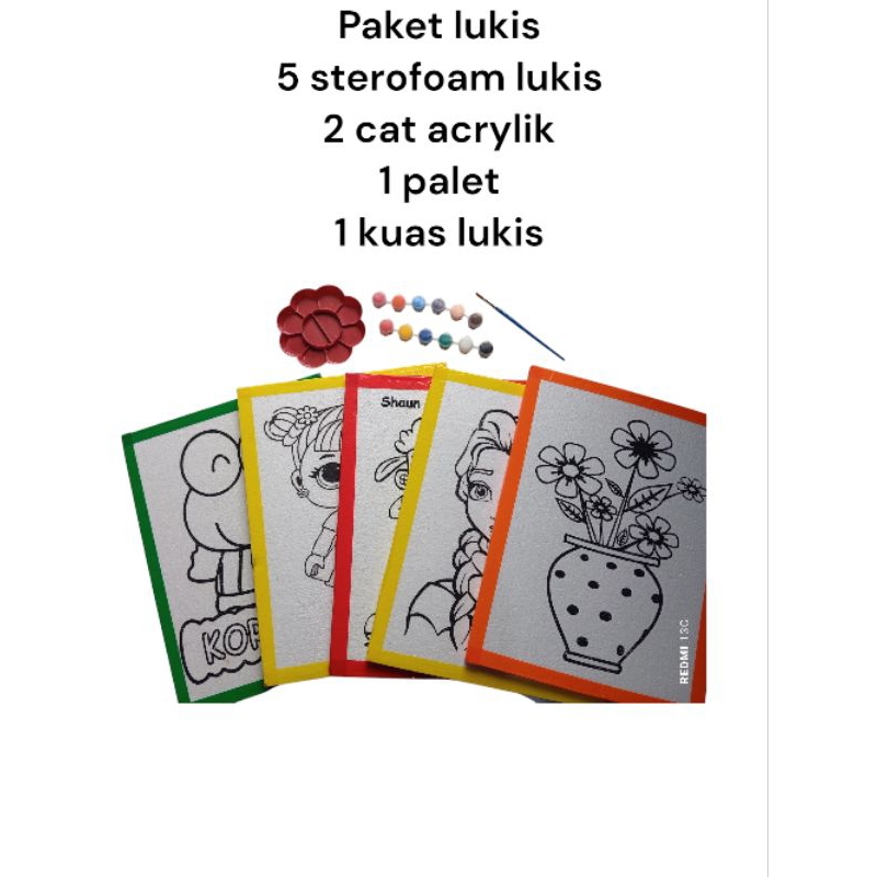 PAKET LUKIS ANAK - MAINAN EDUKASI - DIY MURAH - MAINAN ANAK TK/PAUD