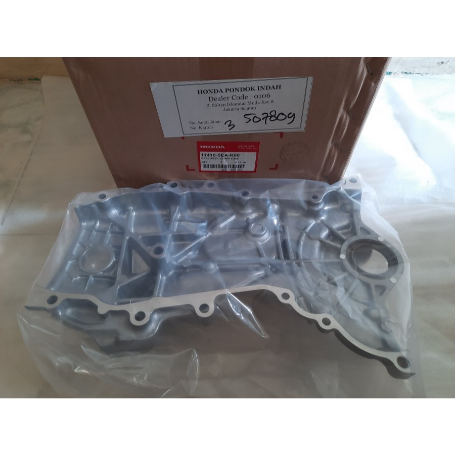 tutup cover rantai timing pompa oli mesin honda brio mobilio brv original