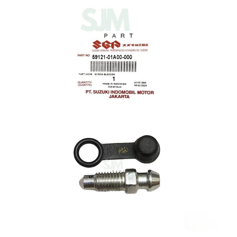 SCREW BLEEDER BAUT NEPEL SETELAN PEMBUANGAN ANGIN KALIPER REM CAKRAM SUZUKI NEX SPIN SKYWAVE SKYDRIV