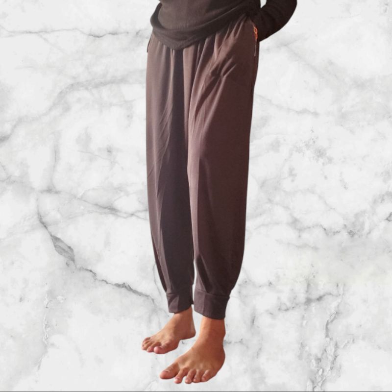 celana aladin panjang wanita harian santai murah / grosir jogger bahan kaos polos rumahan KOP PJ