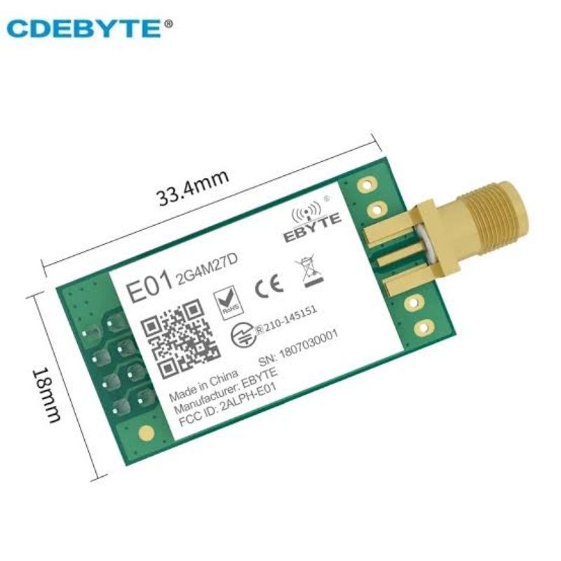 2.4GHz E01-ML01DP5 22dBm nRF24L01P+PA+LNA Wireless Transmission Module Shield Case Module