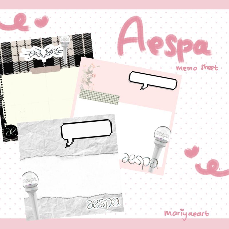 

AESPA Memo Sheet memopad kpop buku korea jurnal stickynote kpop journaling cute memopad girly pinky memo murah by mariyaeart