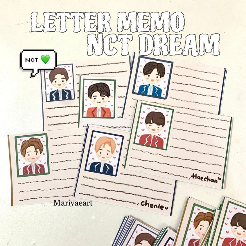 

Letter memo sheet Nct Dream notepad memopad notes agenda jurnal lucu murah notebook by mariyaeart