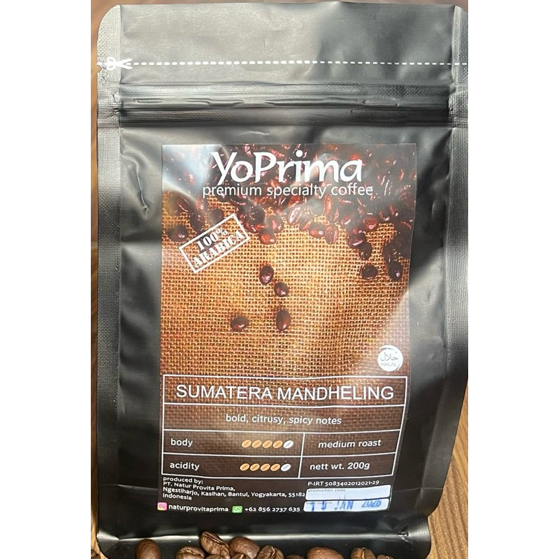 

YoPrima Arabica Sumatera Mandheling Specialty 200g