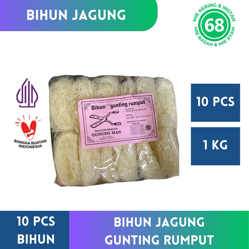 

Bihun Jagung 1 KG (Cap Gunting Rumput) - Bihun jagung padamu bihun jagung rosebrand bihun jagung cap tanam