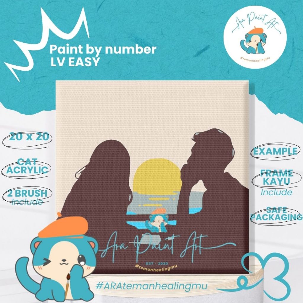 

COUPLE SERIES Paint by numbers kit I Painting I Painting by number I Kado Wisuda I Kado unik