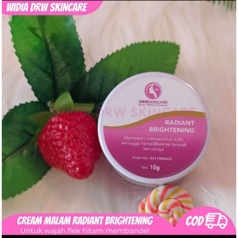 drw skincare cream malam radiant brightening untuk flek yang membandel