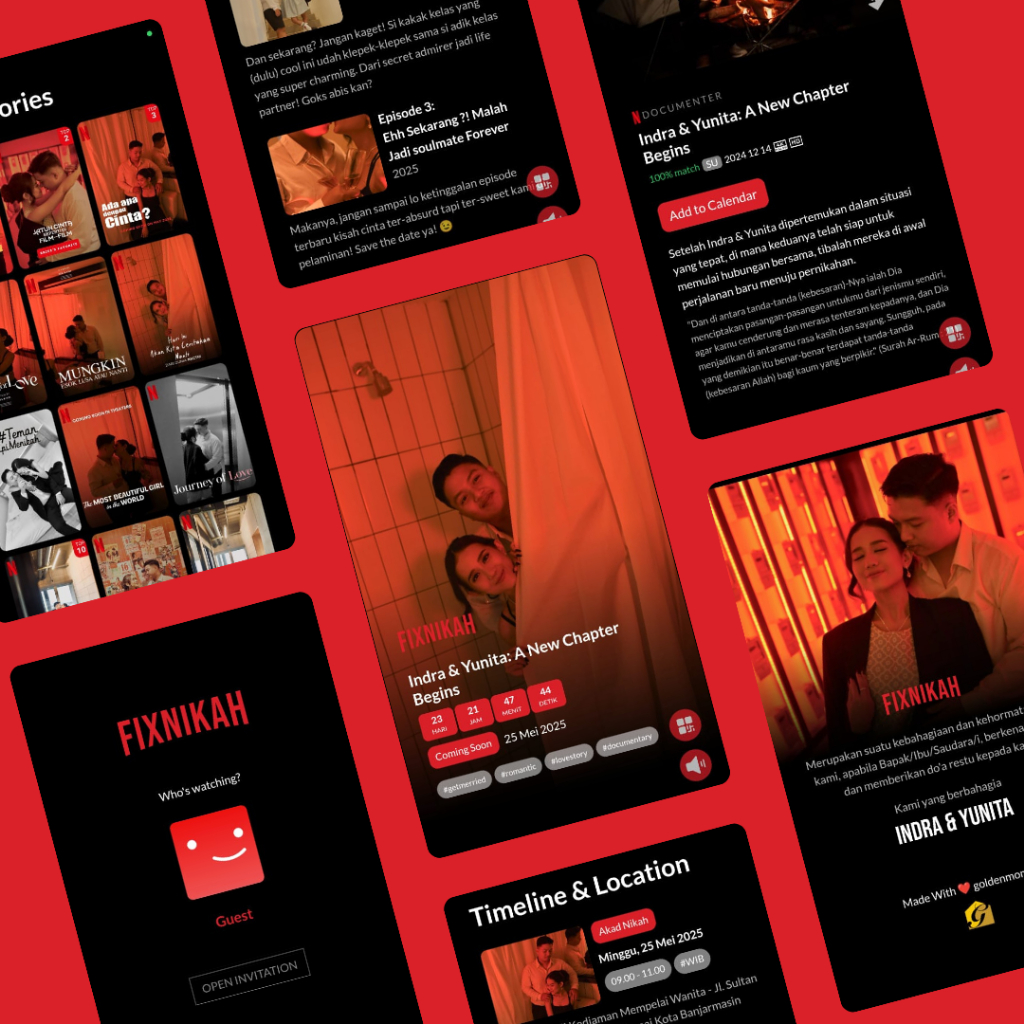 Undangan Digital Website Web Pernikahan Cantik,Rustic,Elegan,Unik