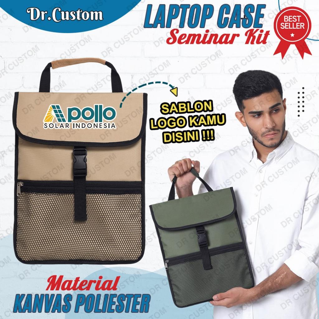DR CUSTOM-Tas Laptop Custom Sablon-Tas Laptop Polos-Sovenir Seminar-Seminar Kit Tas Laptop-Tas Table