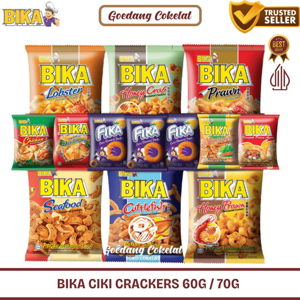 

Snack BIKA Fika Cheese Snack Malaysia / Aneka Rasa Cuttle Fish Ayam Panggang Seafood Prawn 70gr