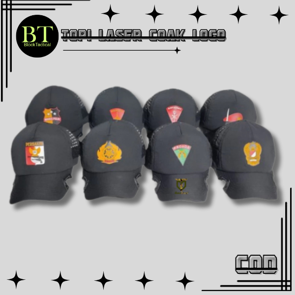 TOPI VELCRO TACTICAL / TOPI PRIA WANITA / TOPI VELCRO LASER / TOPI COAK LASER LOGO COD