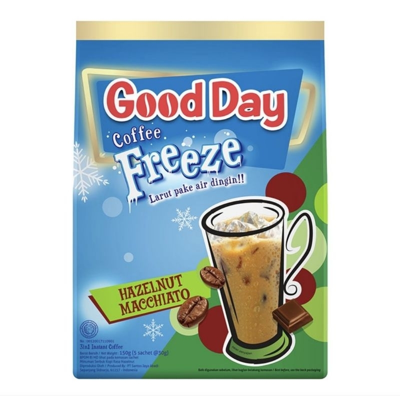 

Good Day Kopi Freeze Hazelnut Macchiato Sachet 5 x 30 g