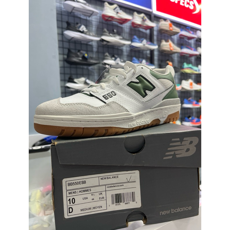 NEW BALANCE (BB550ESB) WHITE/GREEN/GREY/BROWN
