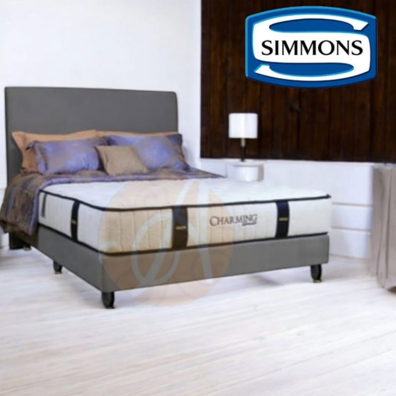 Set Springbed Simmons Charming 90 100 120 140 160 180 200 Promo Murah