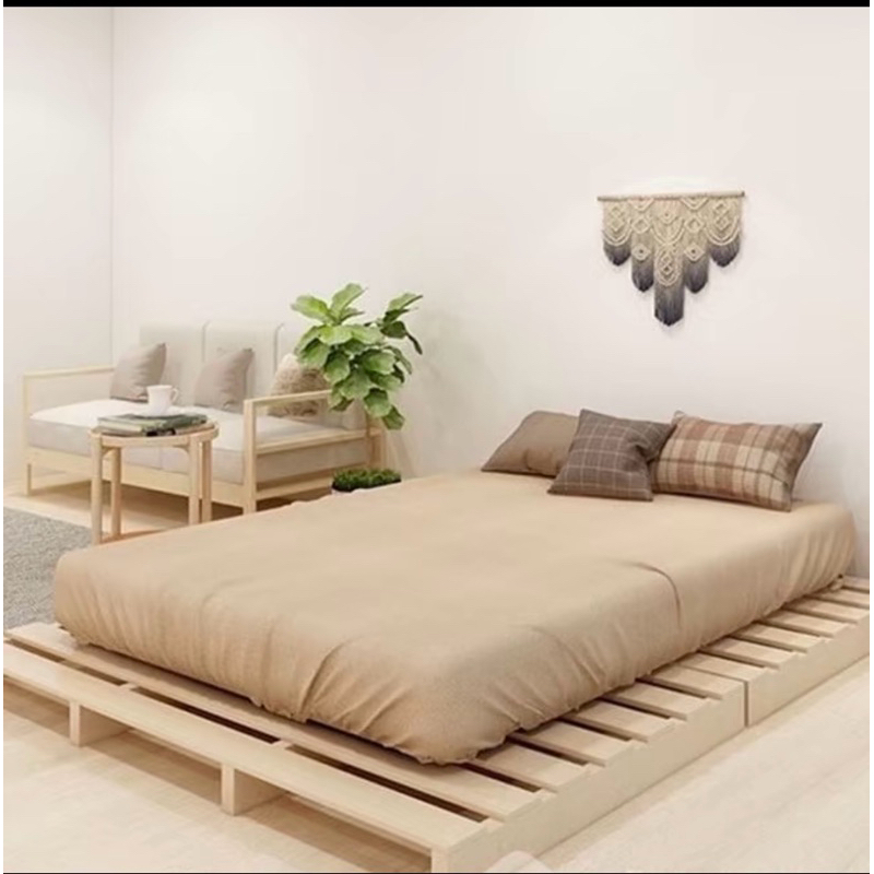 dipan kasur dudukan alas kasur kayu dipan minimalis 120x200x15 cm bahan kayu solid