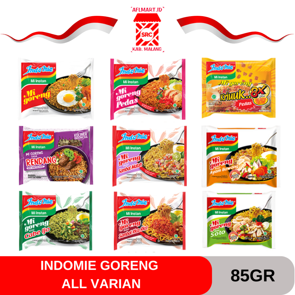 

Indomie Goreng All Varian 85gr // Makanan // Mie Instan //