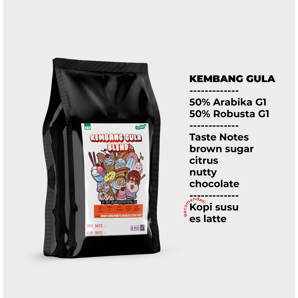 

Kopitalis Kopi Biji atau Bubuk Blend Gula Gula 50arabika/50robusta - Coffee Espresso blend - 1kg