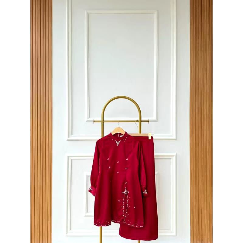 kebaya melayu payet Malaysia satu stel,baju kurung modern . baju COD