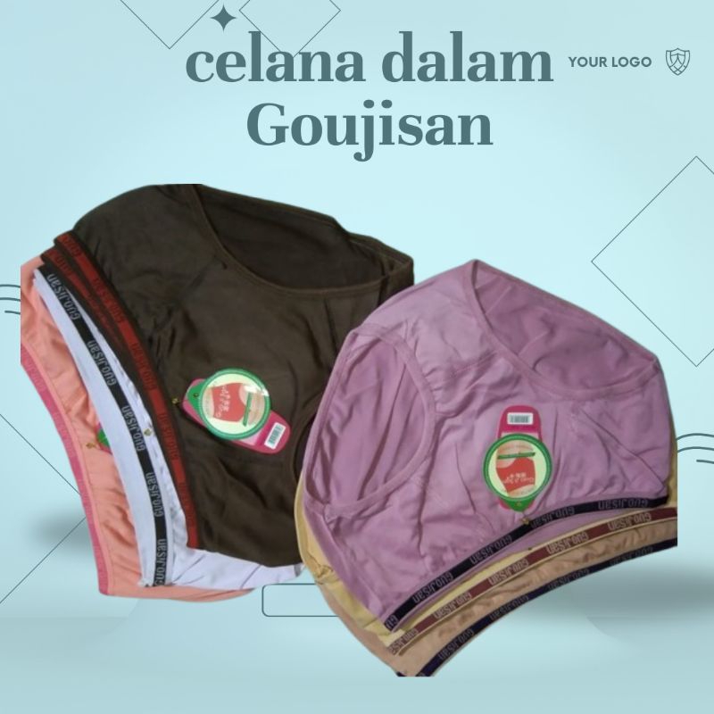 Celana Dalam Wanita Goujisan 3pcs / Celana Dalam cewek goujisan / CD perempuan dewasa / karet lebar