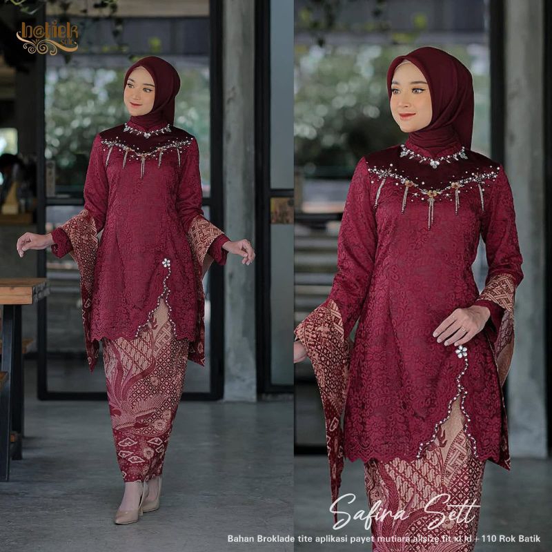 Setelan Brokat Jarik Batik Wanita Setelan Batik Setelan Rok Batik