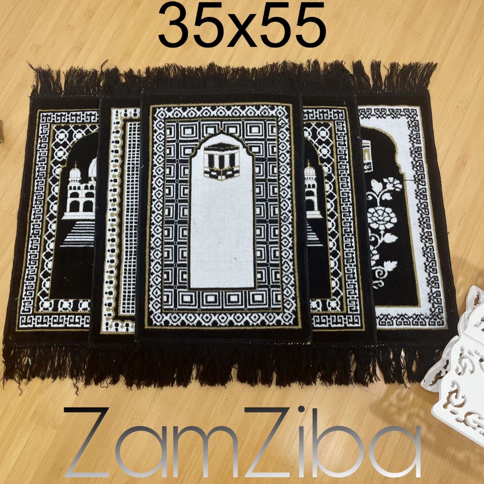 55MENARIK Sajadah Kecil sajadah muka Khusus Hitam Ukuran 35x55 cm