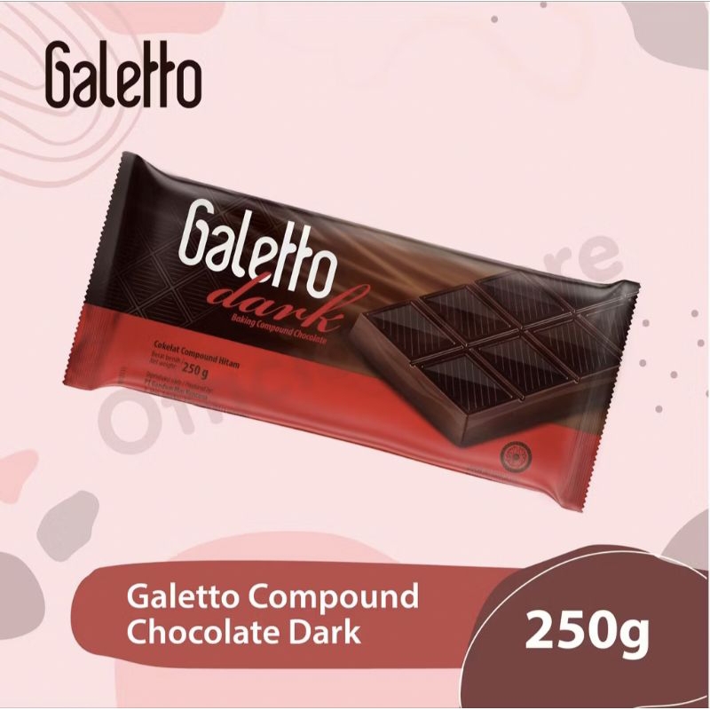 

GALETTO DARK CHOCOLATE 250 GRAM | DARK COKLAT COMPOUND GALETTO