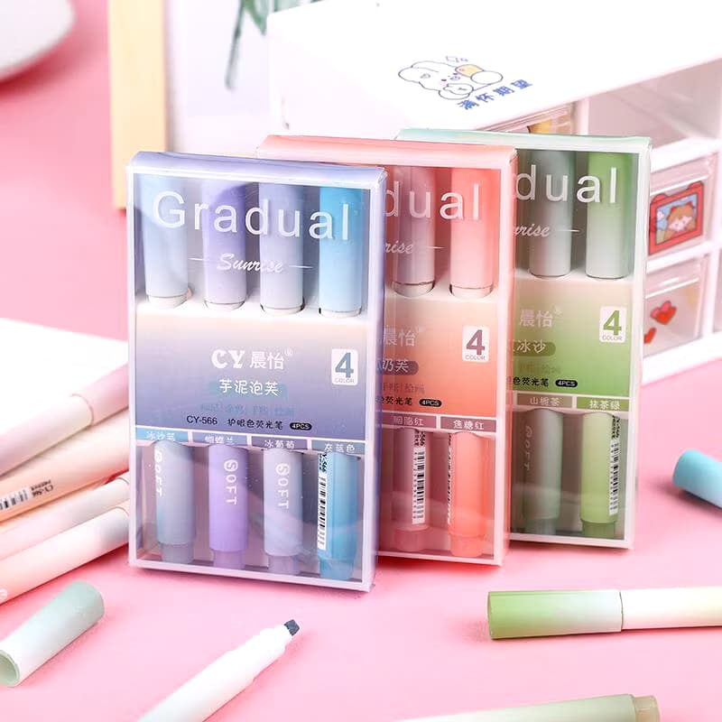 

1Set PENA HIGHLIGHTER GRADUAL SUNRISE Pastel Colour Pen Pensil Warna Series