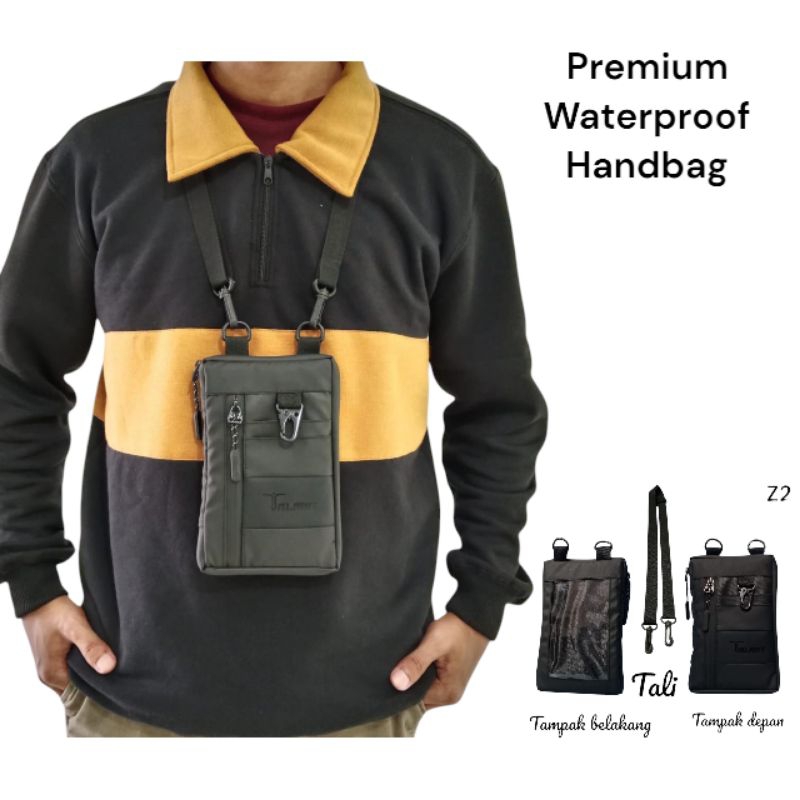Tas Gantung Waterproof - Tas Gantung Leher Pria - Tas Slingbag Kecil Laki-laki - Tas HP