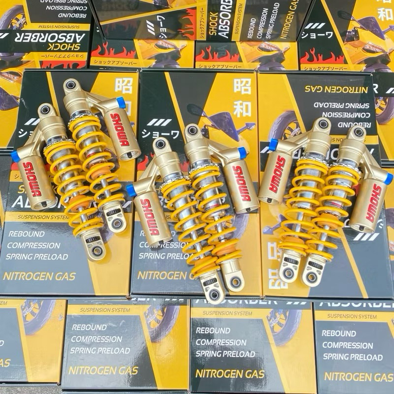 Shock Skok Belakang Showa import CB400 kuning 320mm/32cm Impor Dobel Klik Click Fungsi