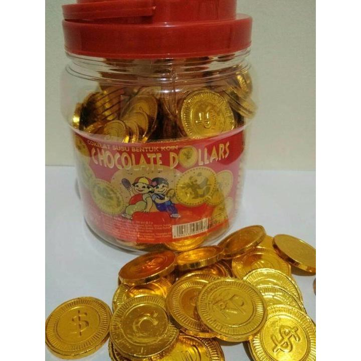 

COKLAT KOIN EMAS MATA UANG DOLLAR / COKELAT EMAS KOIN KECIL KILOAN / CHOCOLATE DOLLAR