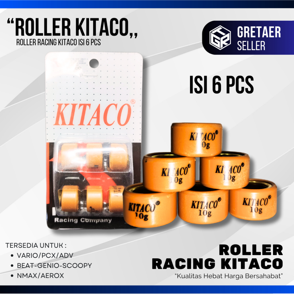 B3RK4HJAYA ROLER RACING KITACO VARIO/1 BEAT FI ESP STREET P 7 8 11 12 13 14GRAM ROLLER SCOY FI/SPAC