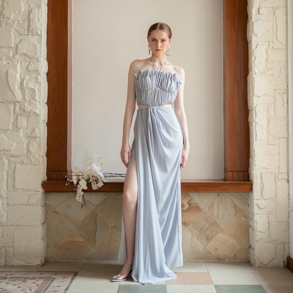 Recomended MALABEL  Renoir Dress in Black  Icy Silver  party gown  bridesmaids dress  Bridemaid gown