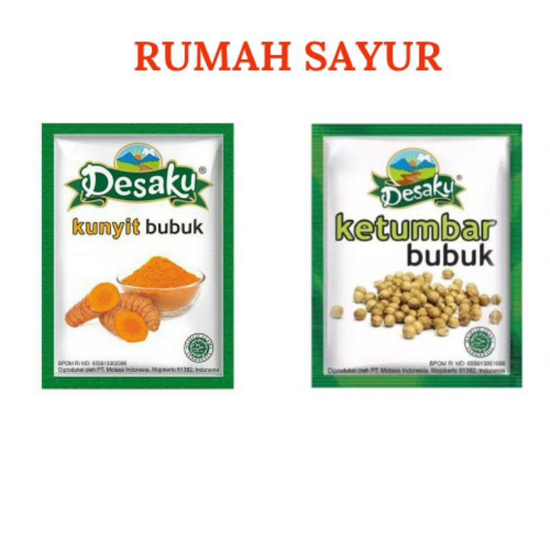 

Desaku Kunyit Bubuk, Ketumbar Bubuk dan Ladaku bubuk