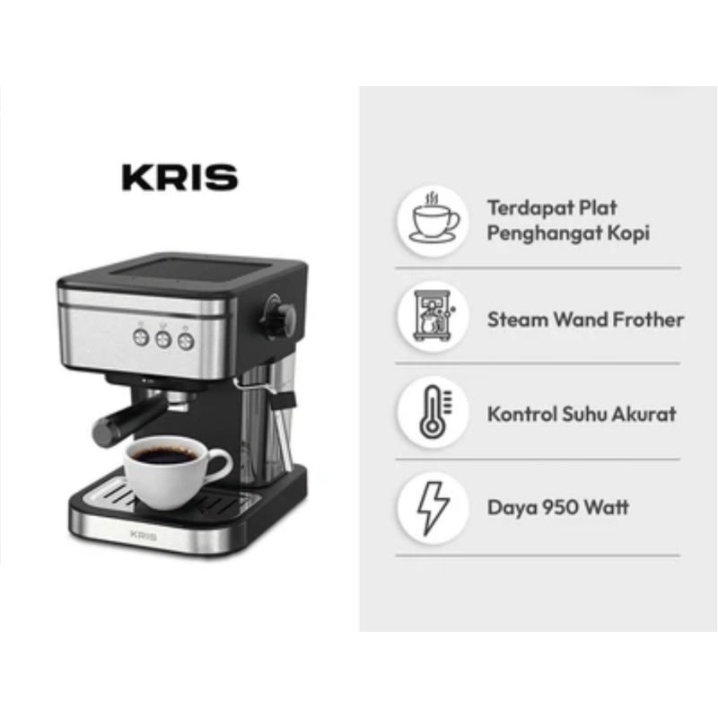 kris coffe maker espresso mesin kopi espresso Italia design kris by krisbow
